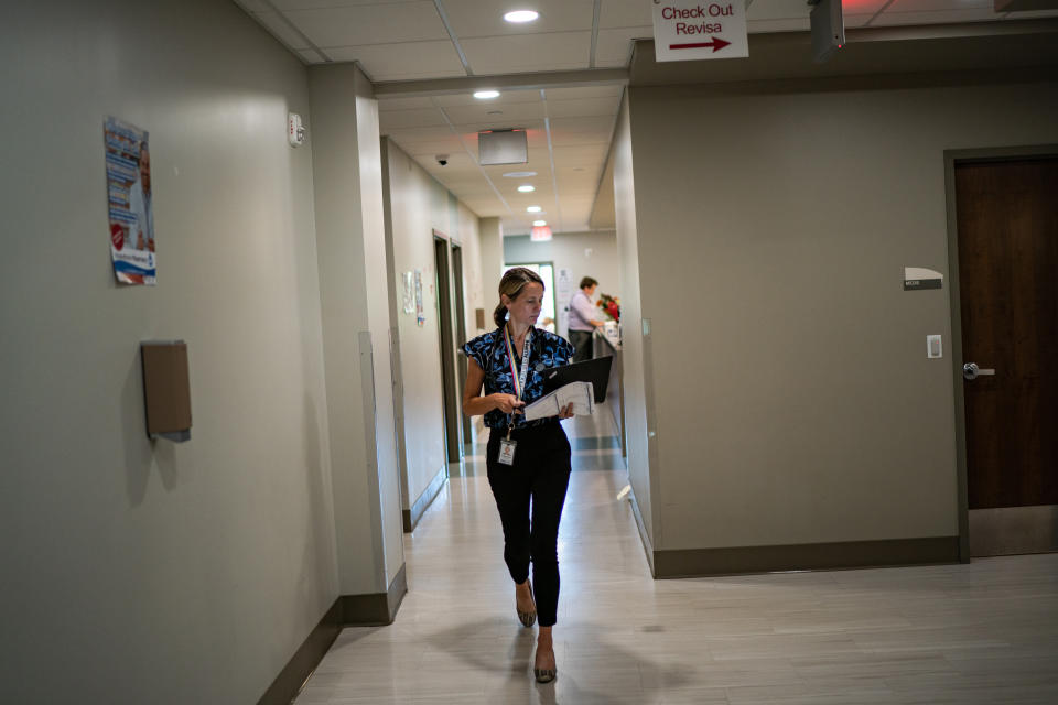 Elizabeth Kidder, medical director of a safety net clinic in New York, sees the effect state policies can have on county residents. (Washington Post photo by Salwan Georges)