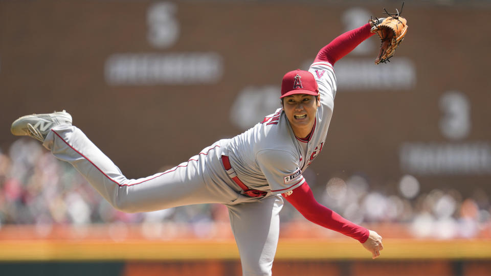 Shohei Ohtani is a near-lock to win AL MVP after his big day Thursday. (AP Photo/Paul Sancya)