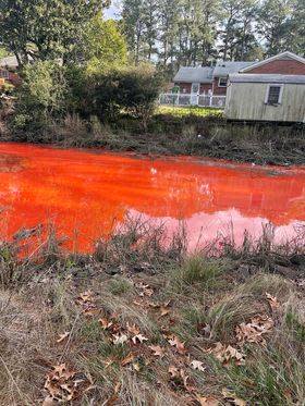 Another photo of the red water in Norfolk (Courtesy of City of Norfolk)