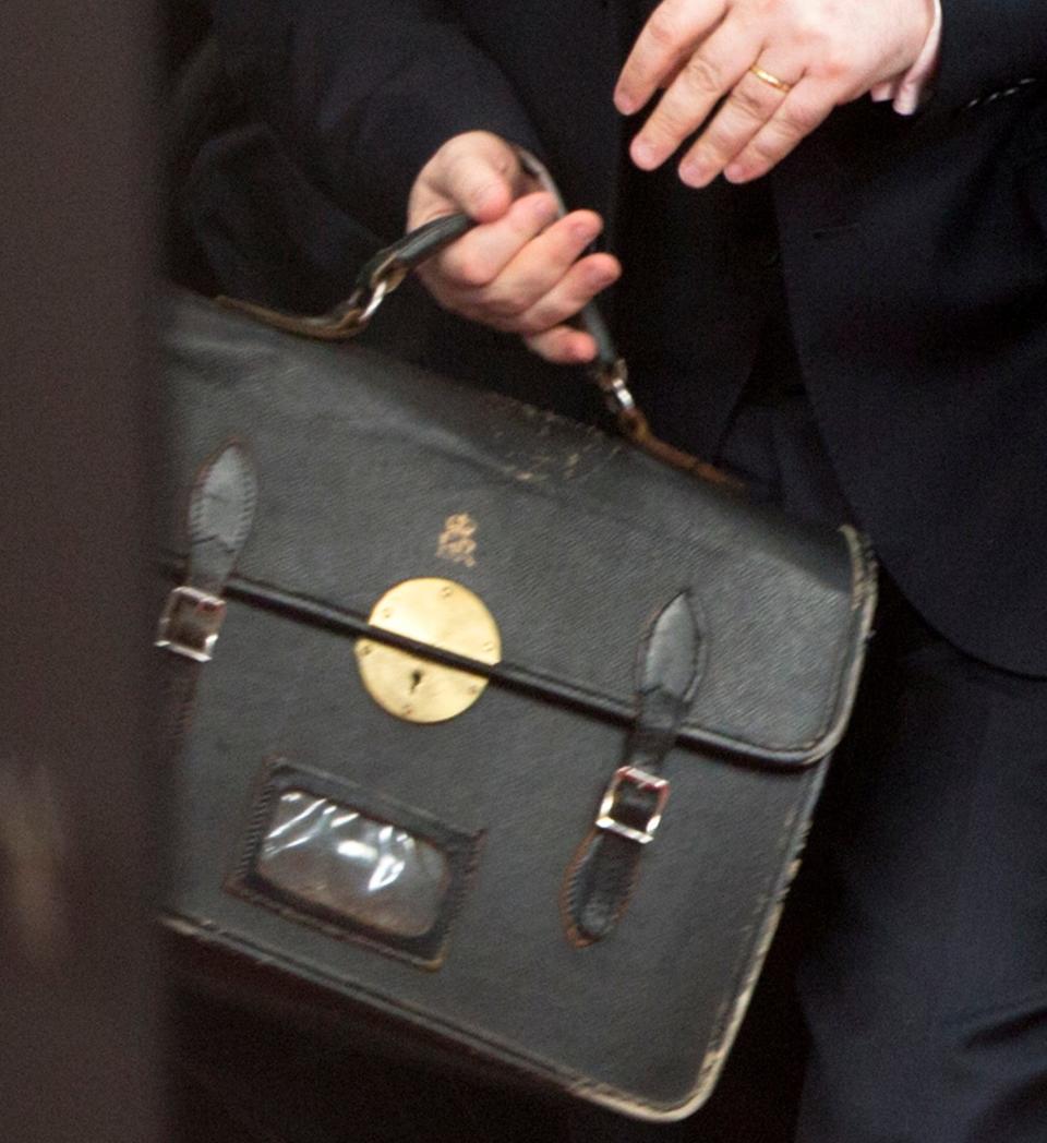 Tim Barrow's briefcase - Credit: AP/AP