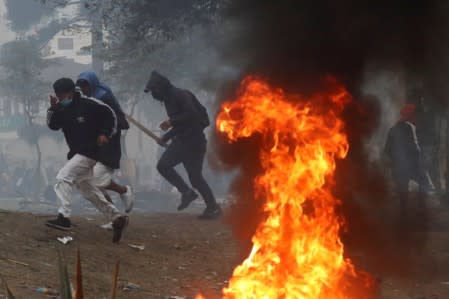 FILE PHOTO: Protest against Ecuador's President Moreno's austerity measures in Quito