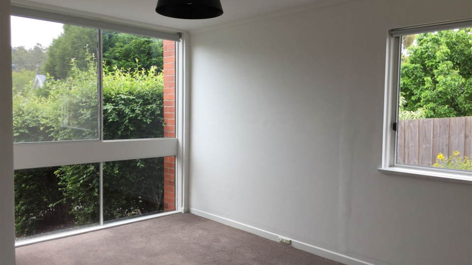 The interior of the rental property in Hobart available for under $400 per week.