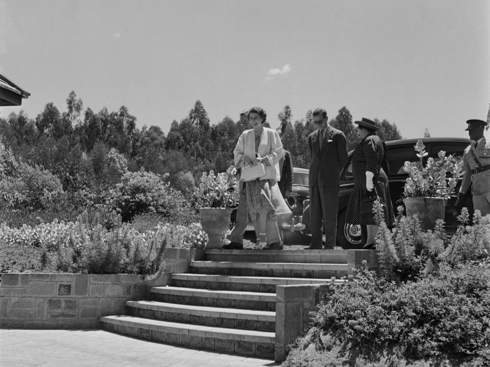 Princess Elizabeth and Prince Philip arrive in Nyeri County, Kenya, on February 5,1952.