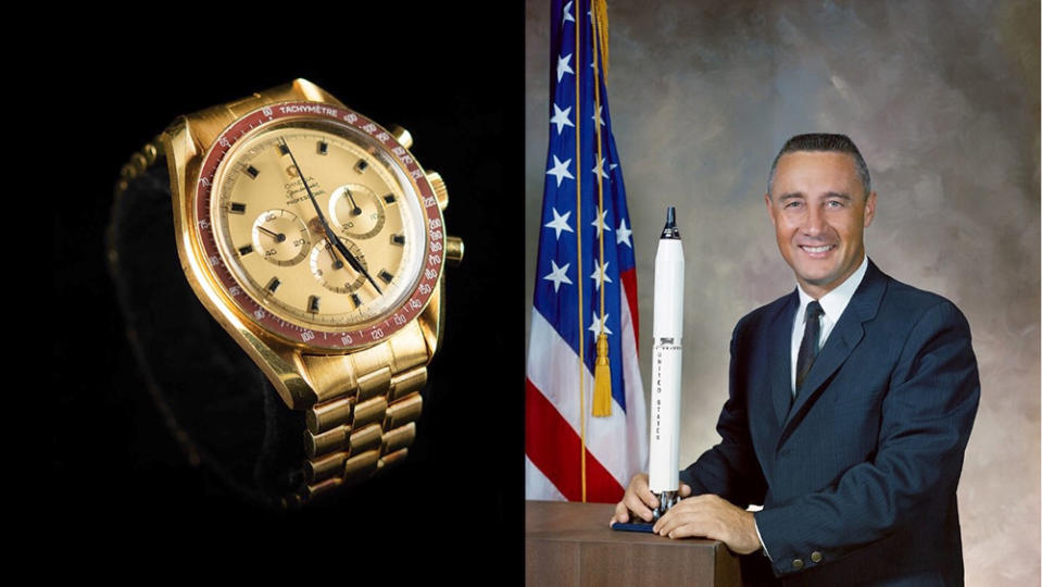 Gus Grissom, commander of Gemini III, alongside his Omega Speedmaster Pro (ref. 9001)