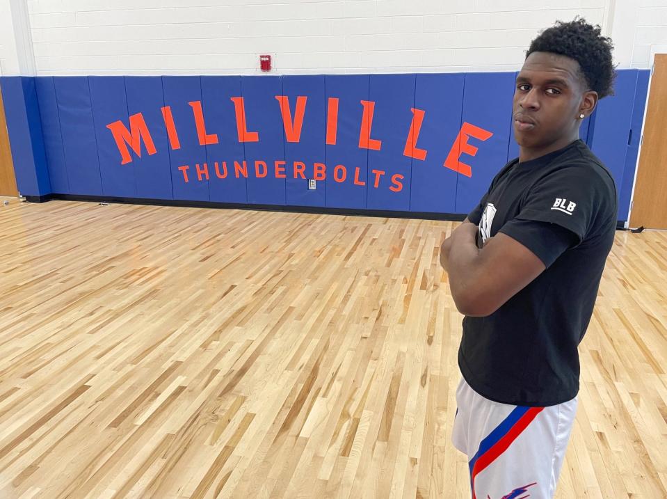 Millville senior Calem Bowman sets an example for the Thunderbolts' boys basketball team. That's why head coach Mike LaTorre came up with the acronym "BLB," which stands for "Be Like Bow."