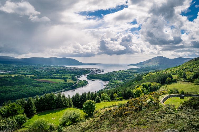 <span class="caption">Carlingford Lough, part of the invisible border that splits north from south.</span> <span class="attribution"><a class="link " href="https://www.shutterstock.com/download/confirm/1024658326?src=e84b-BrLPn6TKcVRj-2Qig-1-1&size=huge_jpg" rel="nofollow noopener" target="_blank" data-ylk="slk:Shutterstock;elm:context_link;itc:0;sec:content-canvas">Shutterstock</a></span>