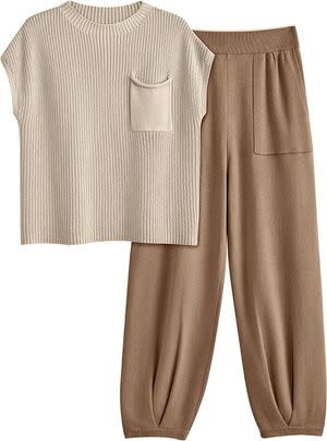 A comfy two-piece loungewear set