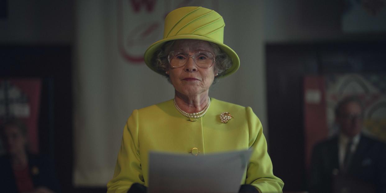 Imelda Staunton as Queen Elizabeth II in The Crown season 6