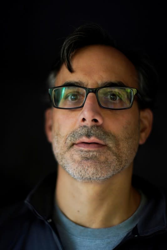 Mark Giaconia, who served for 20 years in the U.S. Army, of which 15 years in the U.S. Special Forces and was embedded with the Kurds in Iraq, poses for a photograph at his house in Herndon