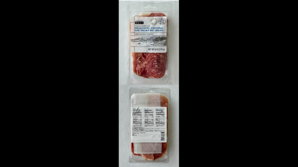 Publix Italian Variety Pack with Prosciutto, Capicola and Italian Dry Salami has been recalled. USDA