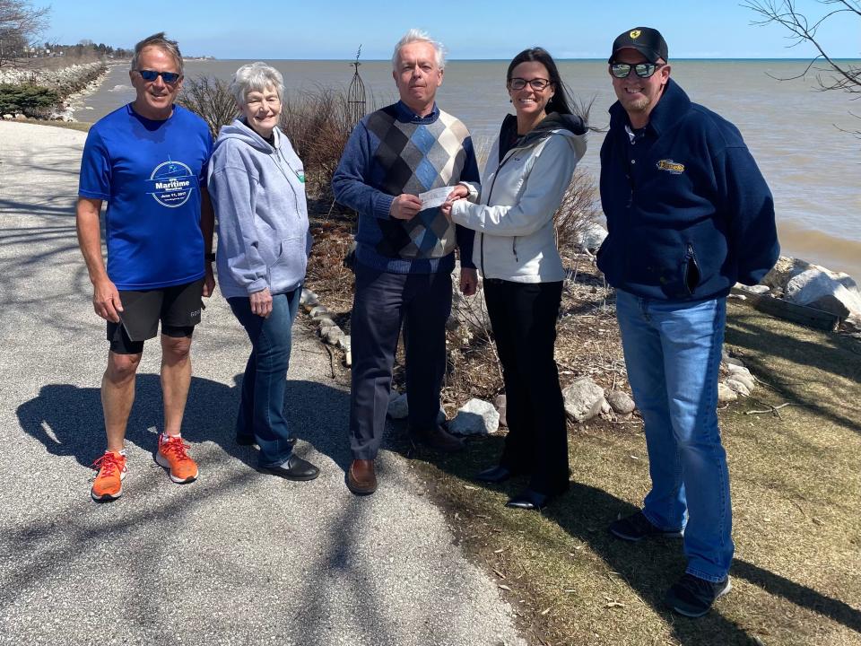 Friends of Mariners Trail recently donated $10,000 to the City of Two Rivers to support the replacement of the trail’s blacktop.