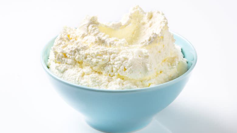 soft cream cheese in bowl