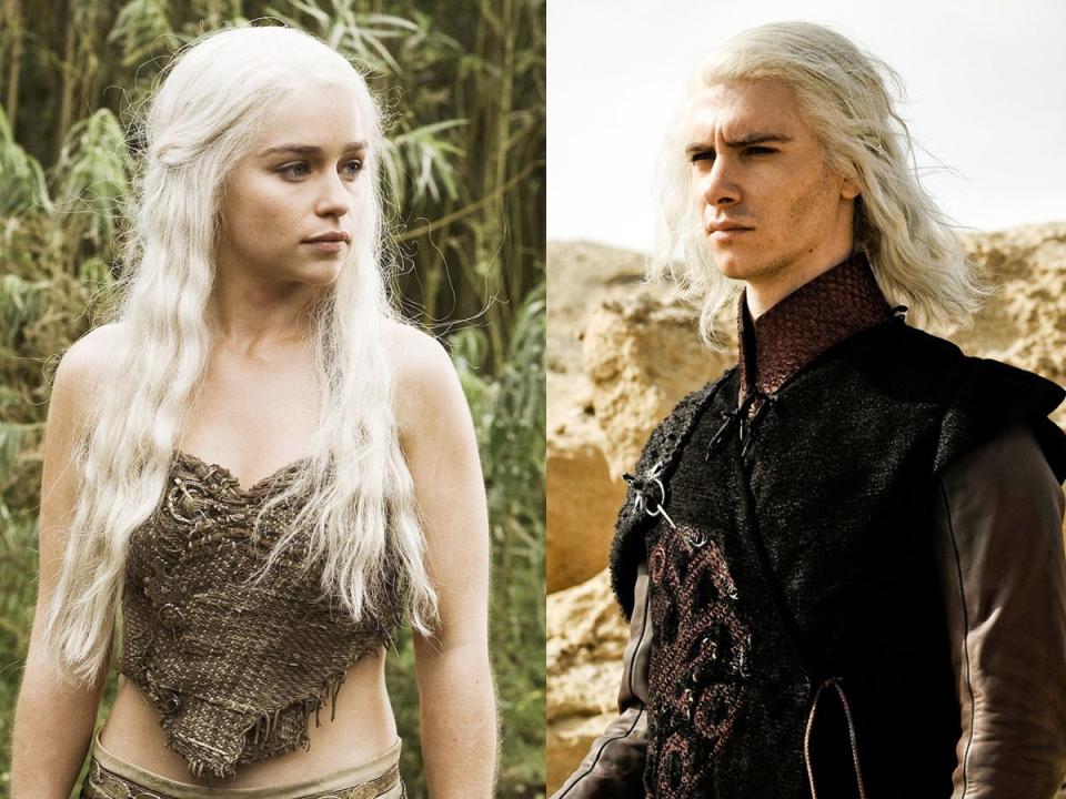 Daenerys and Viserys Targaryen Game of Thrones HBO Helen Sloan 