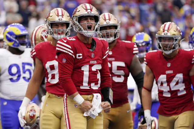 49ers force 2 late turnovers and hold on for a 30-23 rivalry victory