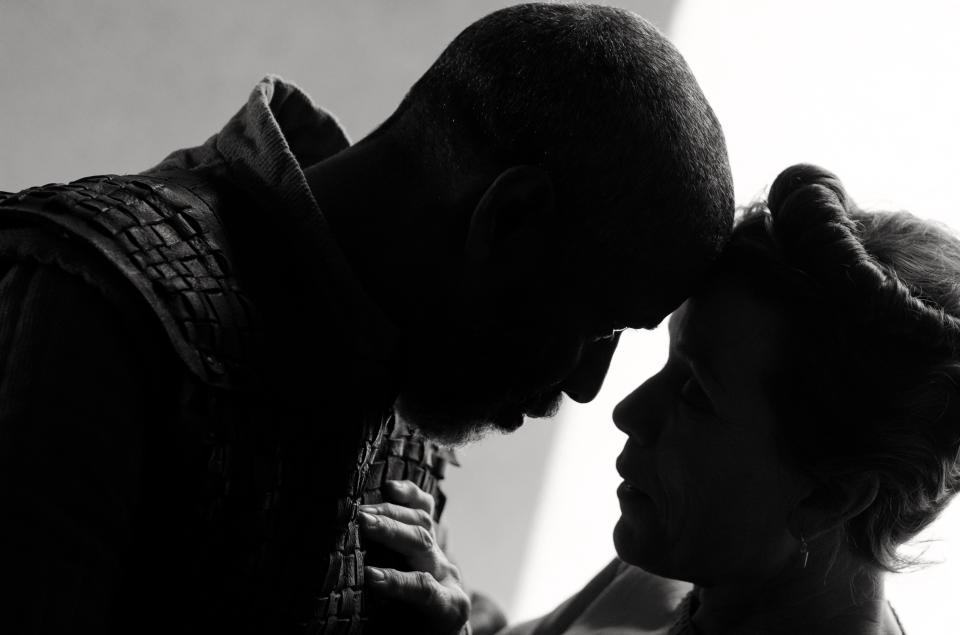 Denzel Washington and Frances McDorman star in Joel Coen's The Tragedy of Macbeth (Photo courtesy of Apple/A24/NYFF)