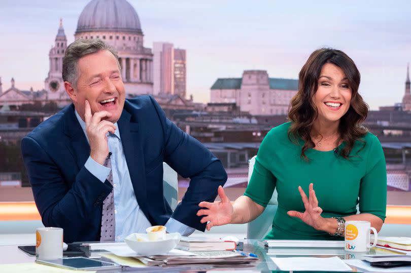 Ex-GMB presenter Piers Morgan with Susanna Reid