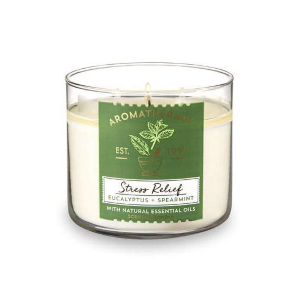 Bath & Body Works, Aromatherapy Stress Relief Eucalyptus Spearmint Candle