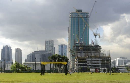 The Bonifacio Global City skyline in suburban Manila. Data mining is part of the outsourcing phenomenon in the Philippines that has emerged to become one of the country's most important economic planks and sources of jobs