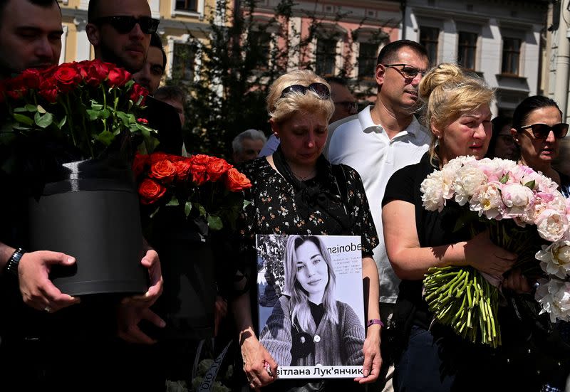 Funeral of the killed doctor Svitlana Lukianchuk in Lviv