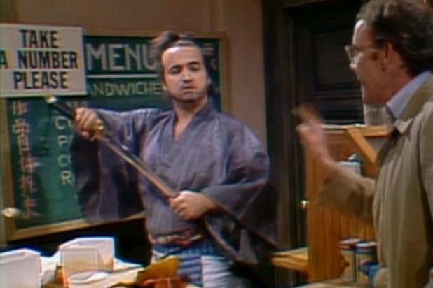 John Belushi in Samurai Deli