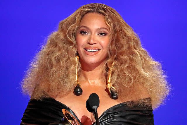 <p>Robert Gauthier/Los Angeles Times via Getty Images</p> Beyoncé at the Grammys in Los Angeles in March 2021