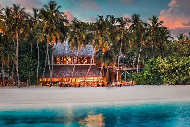 <p>Courtesy of Conrad Maldives Rangali Island</p> Ufaa by Jereme Leung, the beachfront Chinese restaurant at Conrad Maldives Rangali Island.