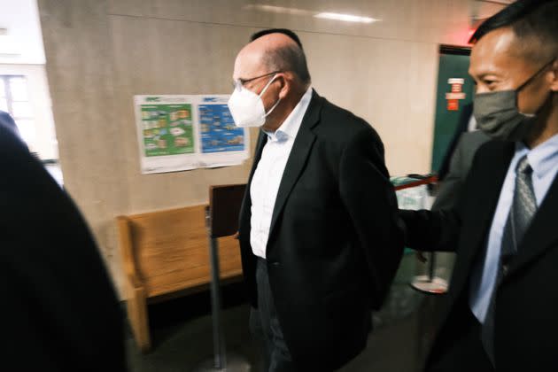 Trump Organization finance chief Allen Weisselberg appears in a New York court after turning himself in to authorities on July 1. Prosecutors with the Manhattan district attorney's office have charged the Trump Organization and its CFO Weisselberg with tax-related crimes. (Photo: Spencer Platt via Getty Images)