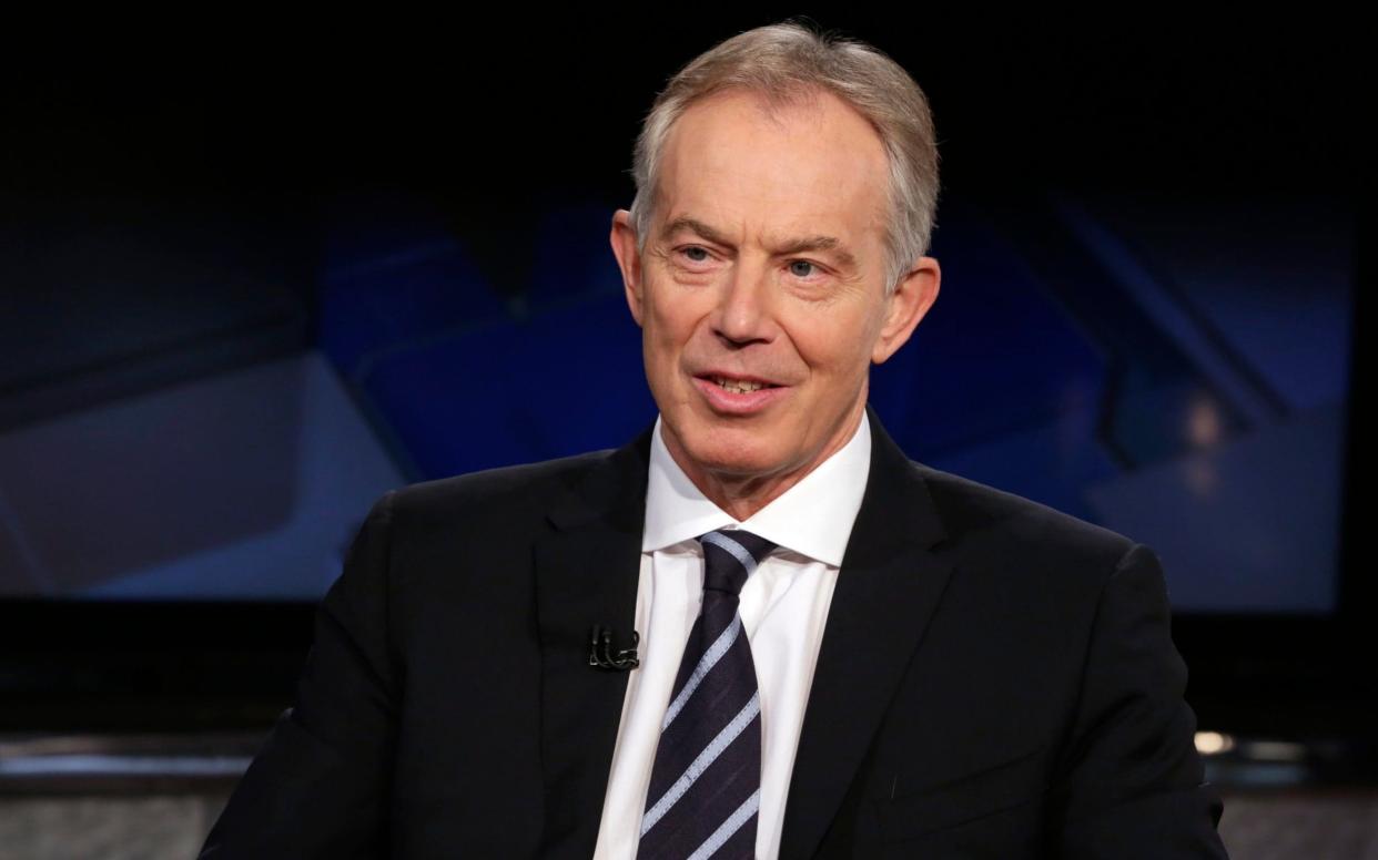 Mr Blair has backed calls for air strikes against the Assad regime - AP