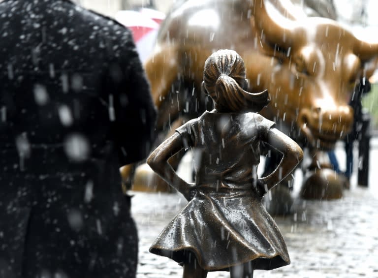 The " Fearless Girl " statue on Wall Street is seen by many as a defiant symbol of women's rights under the new administration of President Donald Trump