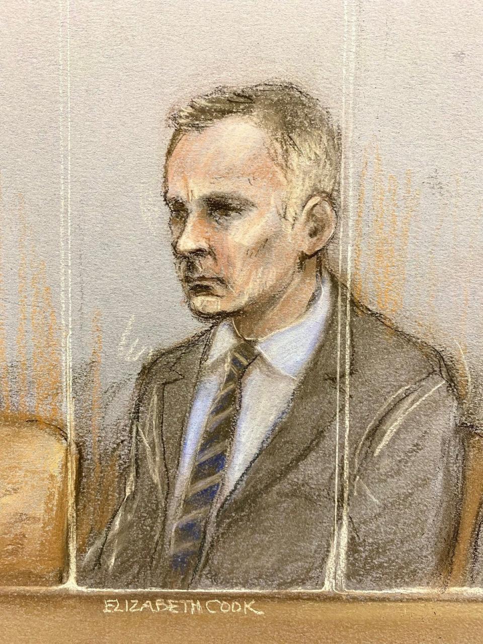 Giggs at Manchester Crown Court, where he is accused of controlling and coercive behaviour against ex-girlfriend Kate Greville between August 2017 and November 2020 (Elizabeth Cook/PA) (PA Wire)