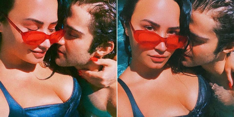 Demi Lovato Poses With Her New Boyfriend Max Ehrich Wearing a Sexy Swimsuit