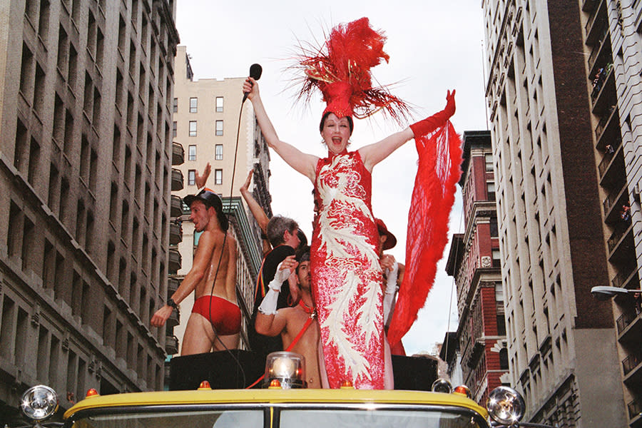 At New York City's Gay Pride Parade, 2001