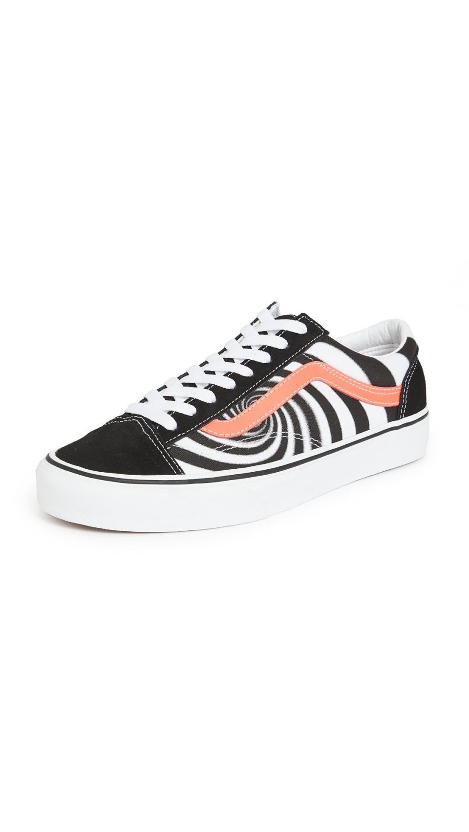 Vans Swirl Lace Up Sneakers