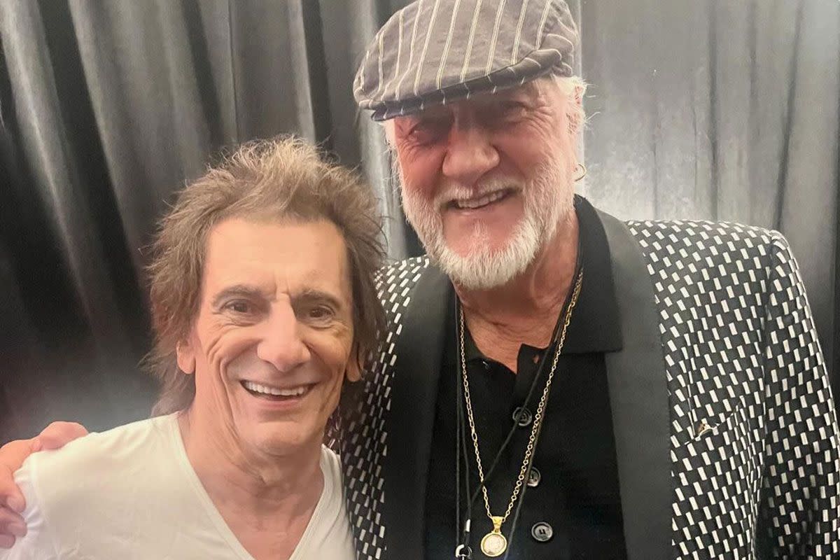 <p>Ronnie Wood/Instagram</p> Ronnie Wood and Mick Fleetwood