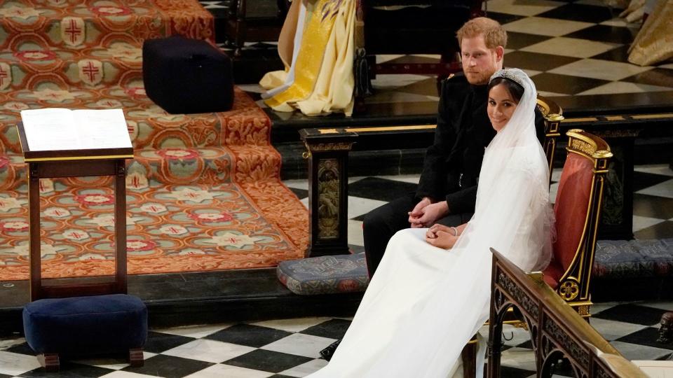 Harry and Meghan at their wedding.