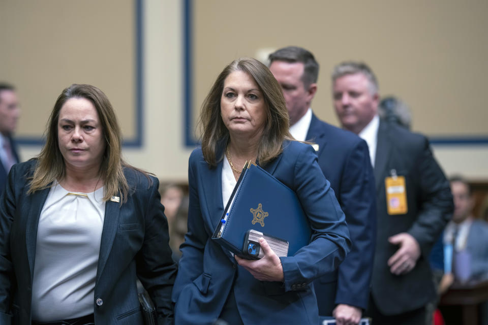 Cheatle arrives to testify before the committee on Monday. (J. Scott Applewhite/AP)