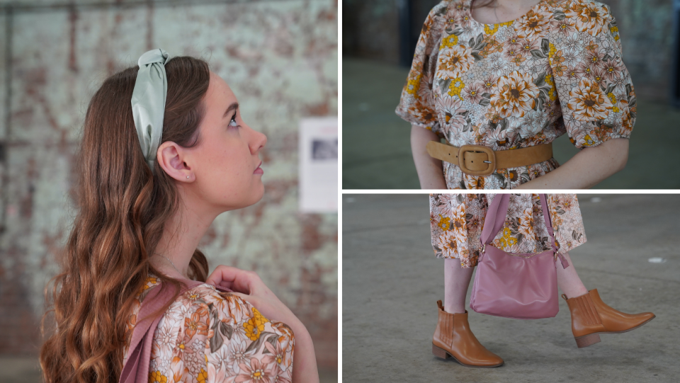 Soft pastel accents were the perfecting finish touch to Caitie's outfit. 