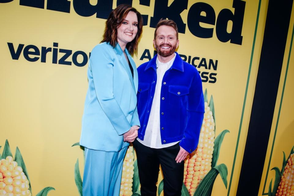 Brandy Clark and Shane McAnally at the Broadway Premiere of "Shucked" held at Nederlander Theatre on April 4, 2023 in New York City.