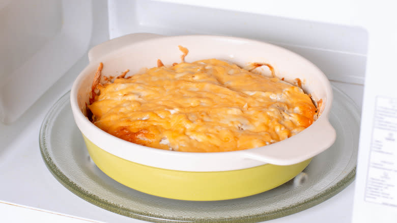 Potato casserole in microwave