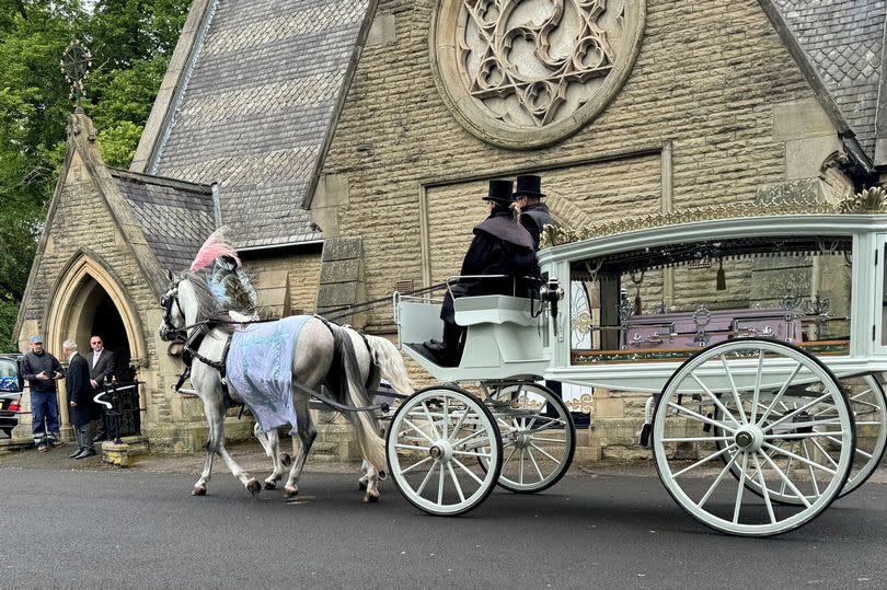 The funeral procession of Shaylisha Morrison in Bury, Greater Manchester