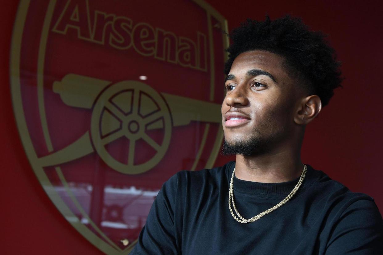 Nelson signed a new Arsenal contract before departing the club on loan: Arsenal FC via Getty Images