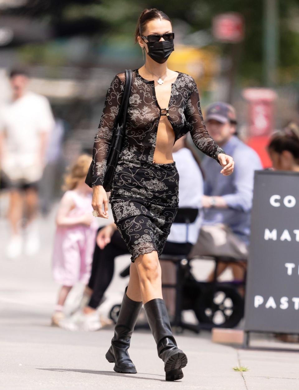 <p>Bella Hadid steps out in Tribeca on August 1 in N.Y.C.</p>