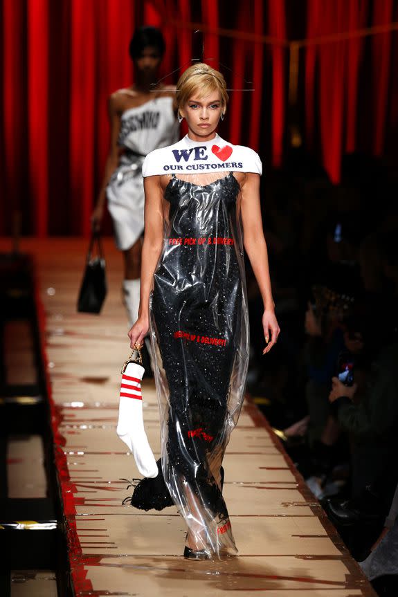 Moschino Sent Models Wearing Literal Trash Down The Runway