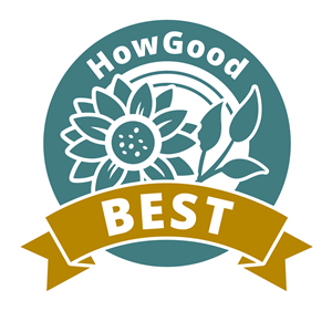 Products that achieve the HowGood “Best” Rating have an overall environmental and social sustainability impact that is better than 95% of food products assessed by HowGood.