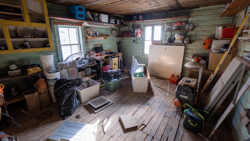 This room, currently used to store tools while the house is being renovated, will become the centre's new classroom. 