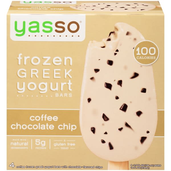 8) Coffee Chocolate Chip Frozen Greek Yogurt Bars