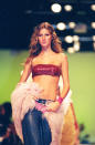 Back in 2000, the beauty took the catwalk for Triton as part of Sao Paulo Fashion Week.