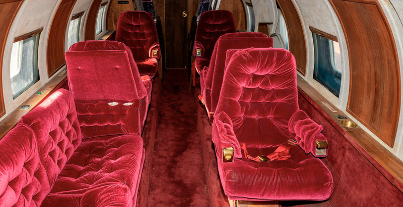 Elvis Presley's old jet's cabin