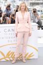 <p><strong>May 2018</strong> Cate Blanchett looked impossibly chic in a powder pink suit for the Cannes Film Festival.</p>