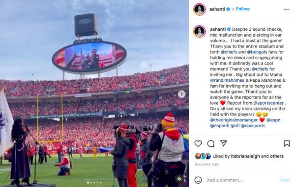 Watch: Ashanti's Mic MALFUNCTIONS During AFC National Anthem Performance -  That Grape Juice